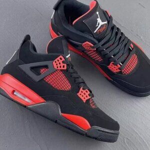 💗💗Nike Air Jordan 4 Retro Red Thunder Men Basketball Shoes
